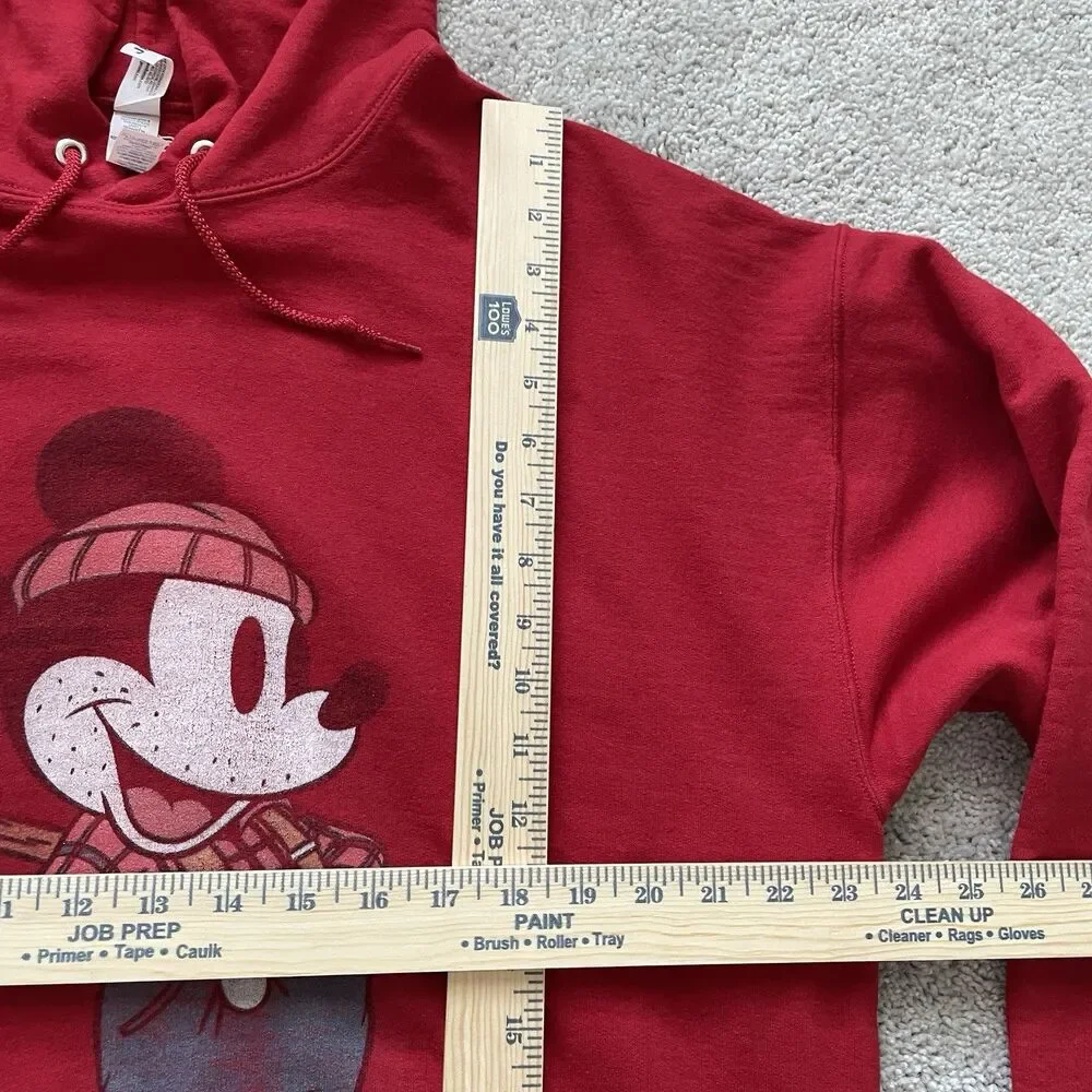 JERZEES DISNEY MICKEY MOUSE RED HOODIE SWEATSHIRT MEN's XL PREMIUM FLEECE